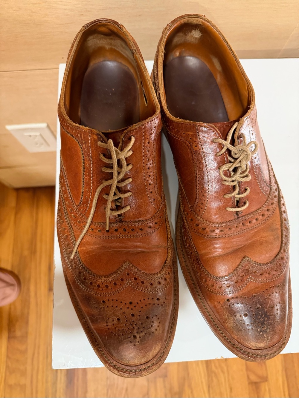 Used Allen Edmonds
Leather Wingtip
Brogue Shoes Men's